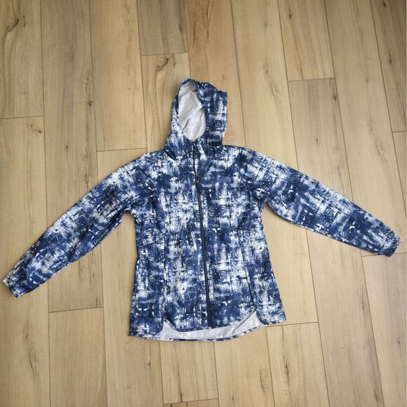 The North Face Flyweight Blue/White Windbreaker Running Jacket Women Sz S - Picture 3 of 16